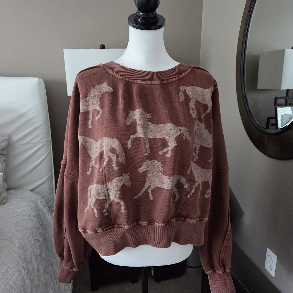 Free People Horse Sweatshirt